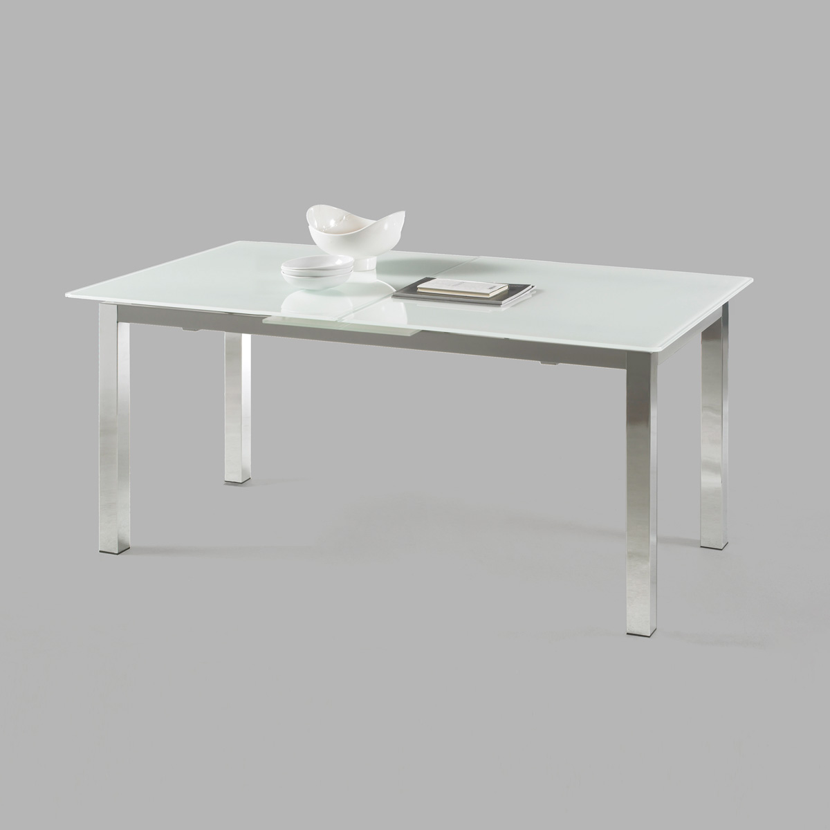 Esstisch Bento Tisch Esszimmertisch mit Glas in weiß ...
